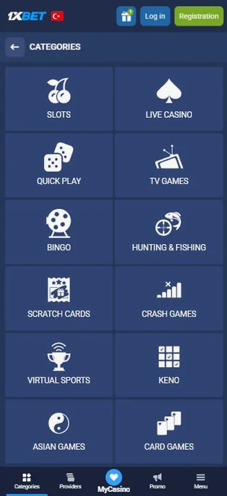 1xbet &mdash; Game categories